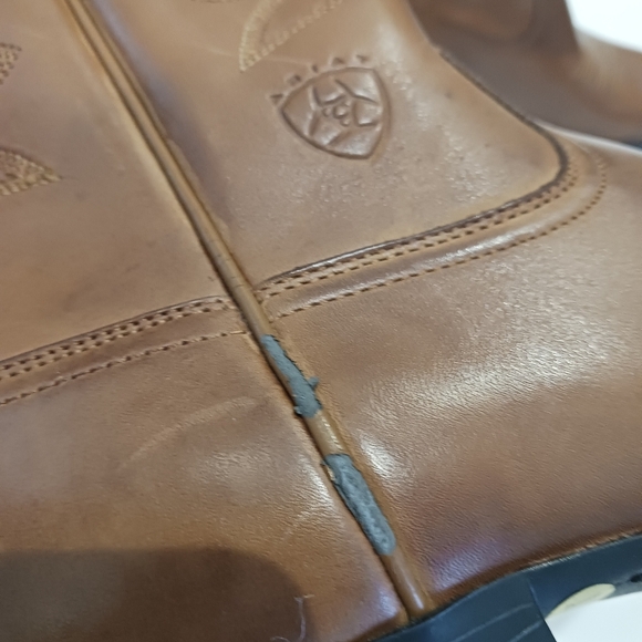 10/11B Ariat Womens Western Boots Cowboy Leather Brown Style 15718 - Picture 9 of 14